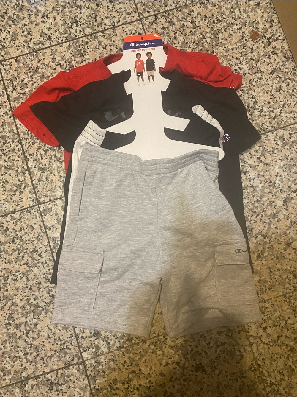 C9 by Champion Kids 3-Piece Set Red Black Gray